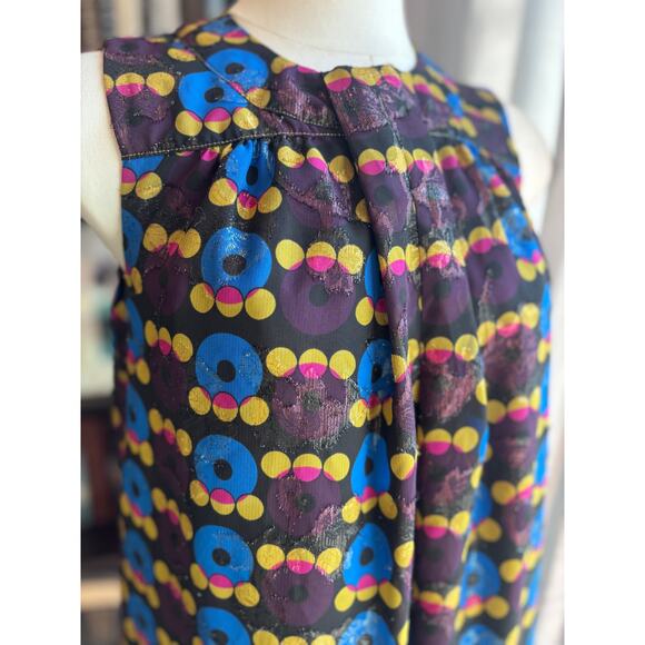 Anna Sui X Target Collab Mod Geometric Sleeveless Sheath Dress Women's XS - Picture 5 of 8